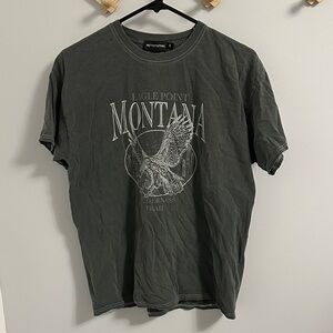 PrettyLittleThing Eagle Point Graphic Tee - Dark Gray